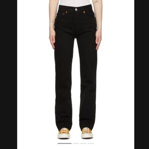 RE/DONE LEVI’S BLACK 90S HIGH-RISE LOOSE JEANS